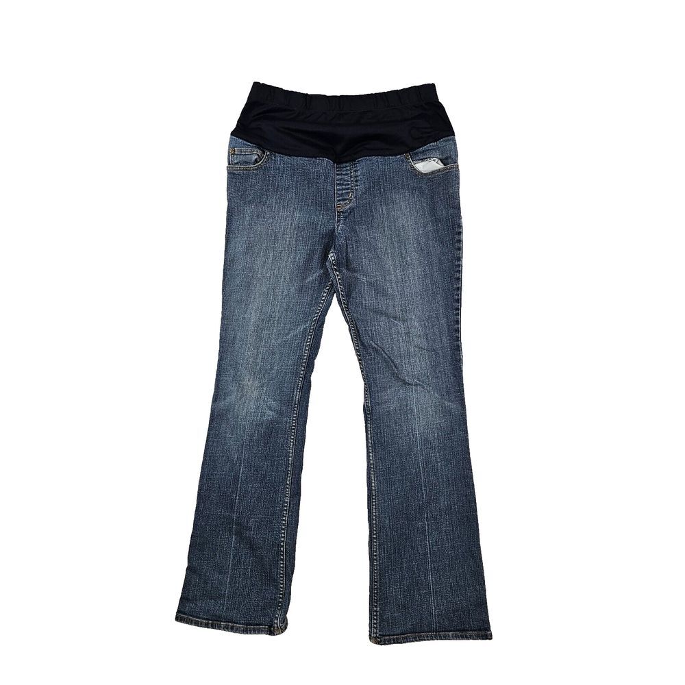 Liz Lange Maternity X Target Straight Leg Jeans Mid Rise Denim Medium Wash 8